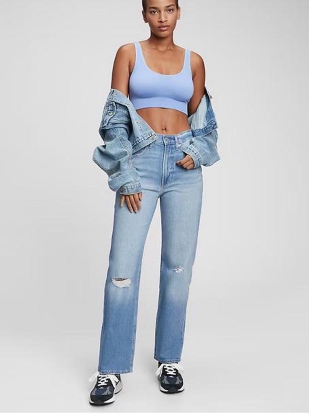 Gap Loose High Rise Distressed Jeans